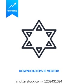 Star of David Icon Vector