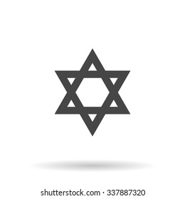 Star Of David. Icon Vector