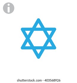 Star of David Icon Vector. 