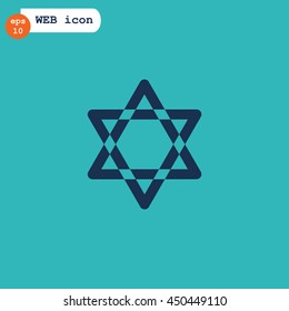 Star of David Icon Vector. 