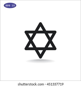 Star of David Icon Vector. 