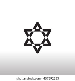 Star of David Icon Vector. 