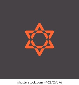 Star of David Icon Vector. 