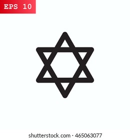 Star of David Icon Vector. 