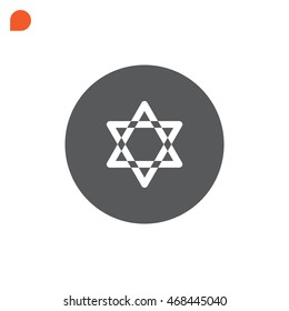 Star of David Icon Vector. 