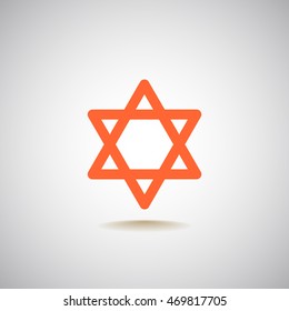 Star of David Icon Vector. 