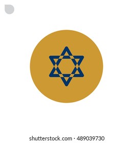 Star of David Icon Vector. 