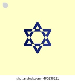 Star of David Icon Vector. 