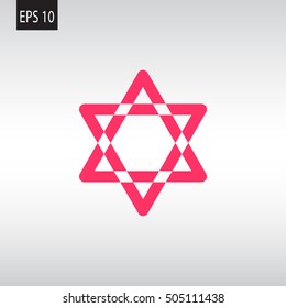 Star of David Icon Vector. 