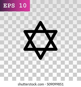 Star of David Icon Vector. 