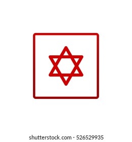 Star of David Icon Vector. 