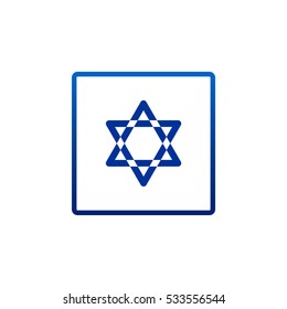 Star of David Icon Vector. 