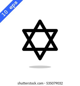 Star of David Icon Vector. 