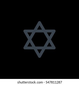 Star of David Icon Vector. 