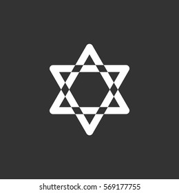 Star of David Icon Vector. 