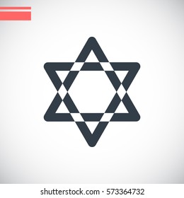 Star of David Icon Vector. 