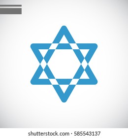 Star of David Icon Vector. 