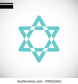 Star of David Icon Vector. 