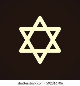 Star of David Icon Vector. 