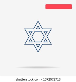 Star of David icon. Vector concept illustration for design.