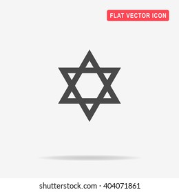 Star of David icon. Vector concept illustration for design.