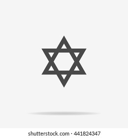 Star of David icon. Vector concept illustration for design.