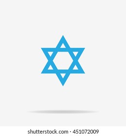 Star of David icon. Vector concept illustration for design.