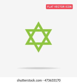 Star of David icon. Vector concept illustration for design.