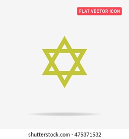 Star of David icon. Vector concept illustration for design.