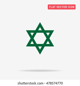 Star of David icon. Vector concept illustration for design.