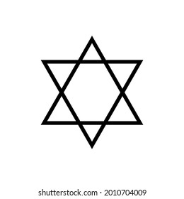 Star of David icon of vector graphics