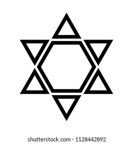 Star of David Icon Vector Illustration