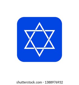Star of David icon. Vector illustration 