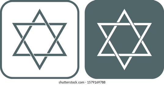 Star of David icon. Vector illustration