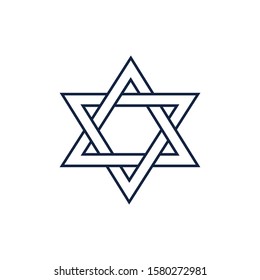 star of David icon, vector illustration