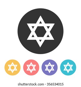Star of David icon. vector illustration