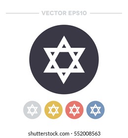 Star of David icon. vector illustration