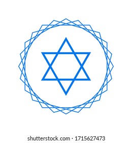 Star of david icon vector on white background