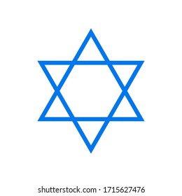 Star of david icon vector on white background