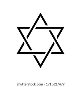 Star of david icon vector on white background