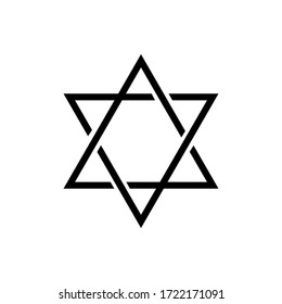 Star Of David Icon Vector On White Background