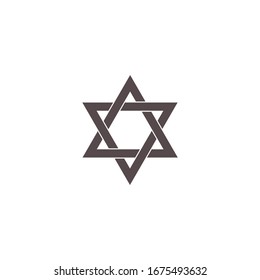 star of david Icon vector sign isolated for graphic and web design. star of david symbol template color editable on white background.