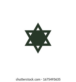 star of david Icon vector sign isolated for graphic and web design. star of david symbol template color editable on white background.
