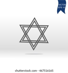 Star of David. Icon Vector - stock vector