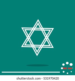 Star of David. Icon Vector - stock vector