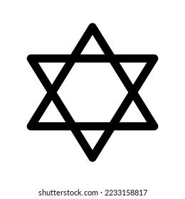 Star Of David Icon Vector Symbol Design Illustration