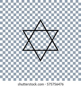 Star of David Icon Vector. Transporent background