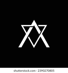 Star of david incorporate with letter A