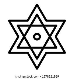 
Star Of David Isolated Vector icon which can easily modify or edit
