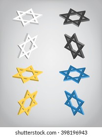 The Star of David in an isometric view